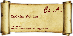 Csókás Adrián névjegykártya