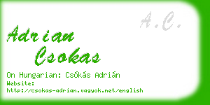 adrian csokas business card